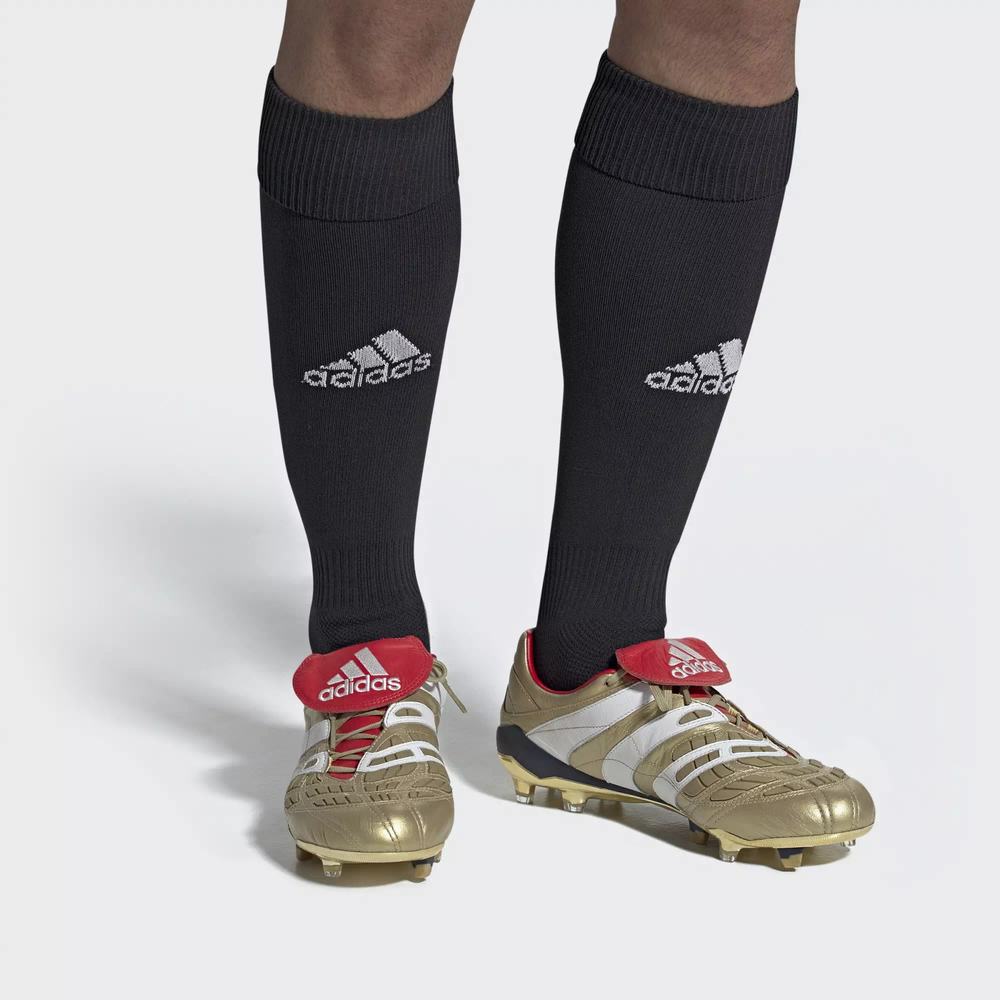 Adidas Predator Accelerator Firm Ground Zinédine Zidane Tacos de Futbol Dorados Para Hombre (MX-8173